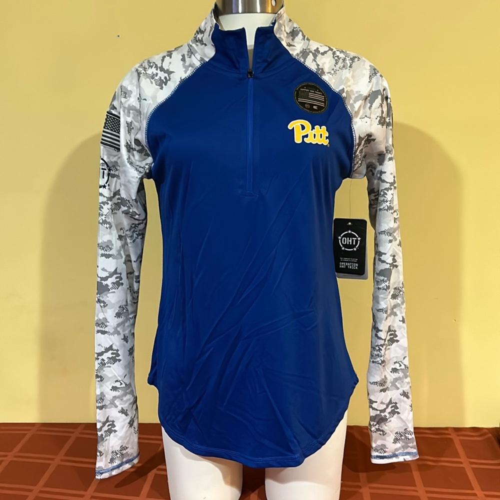 Pitt Panthers, long sleeve performance shirt new, medium colosseum